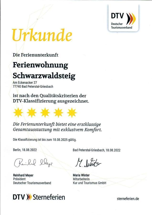 Ferienwohnung Schwarzwaldsteig Bad Peterstal-Griesbach Dış mekan fotoğraf